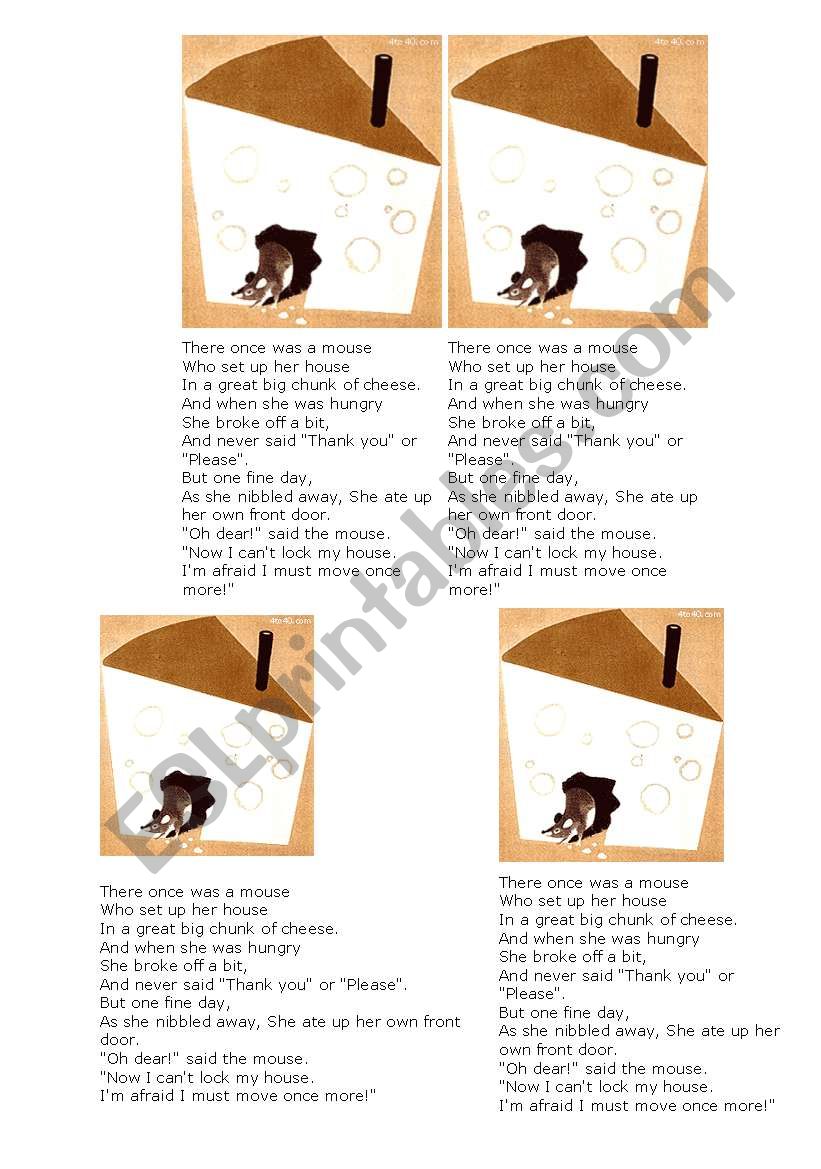 poem about Mouse and her House