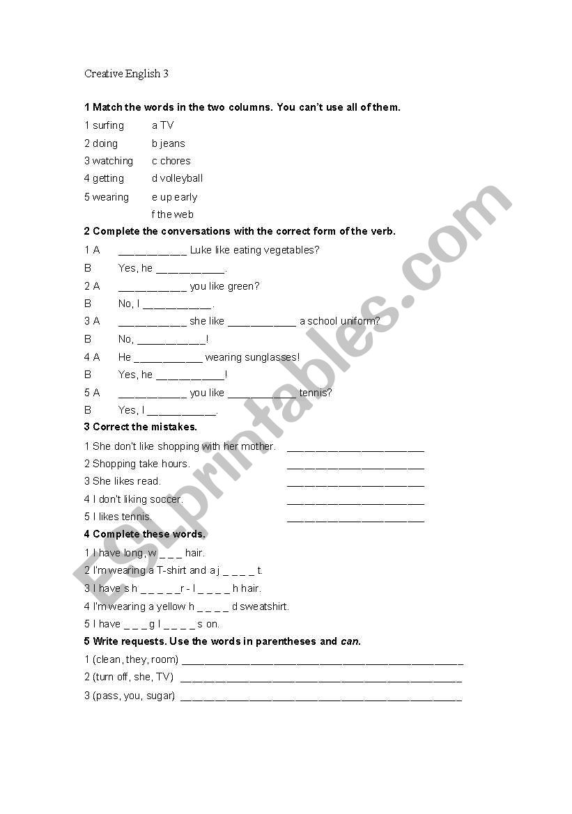 quiz worksheet