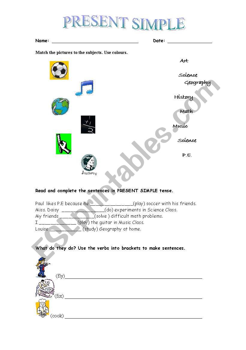 Pesent SImple worksheet