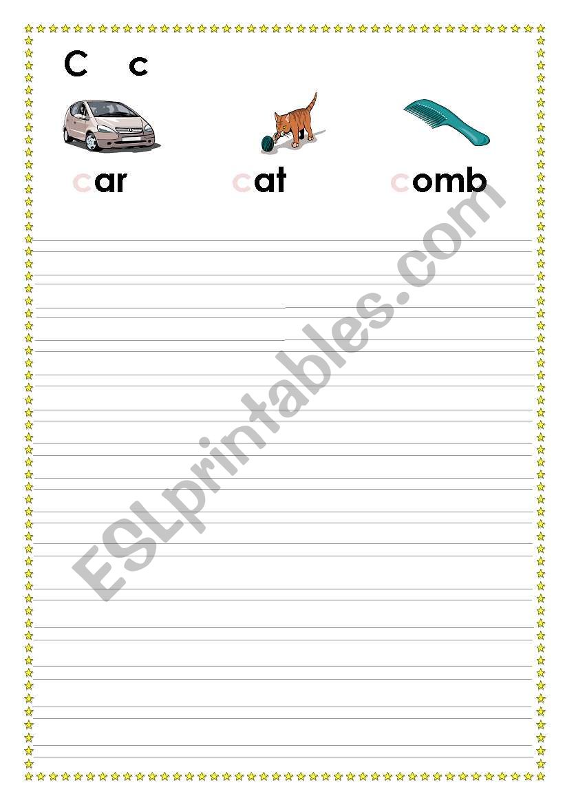 alphabet worksheet