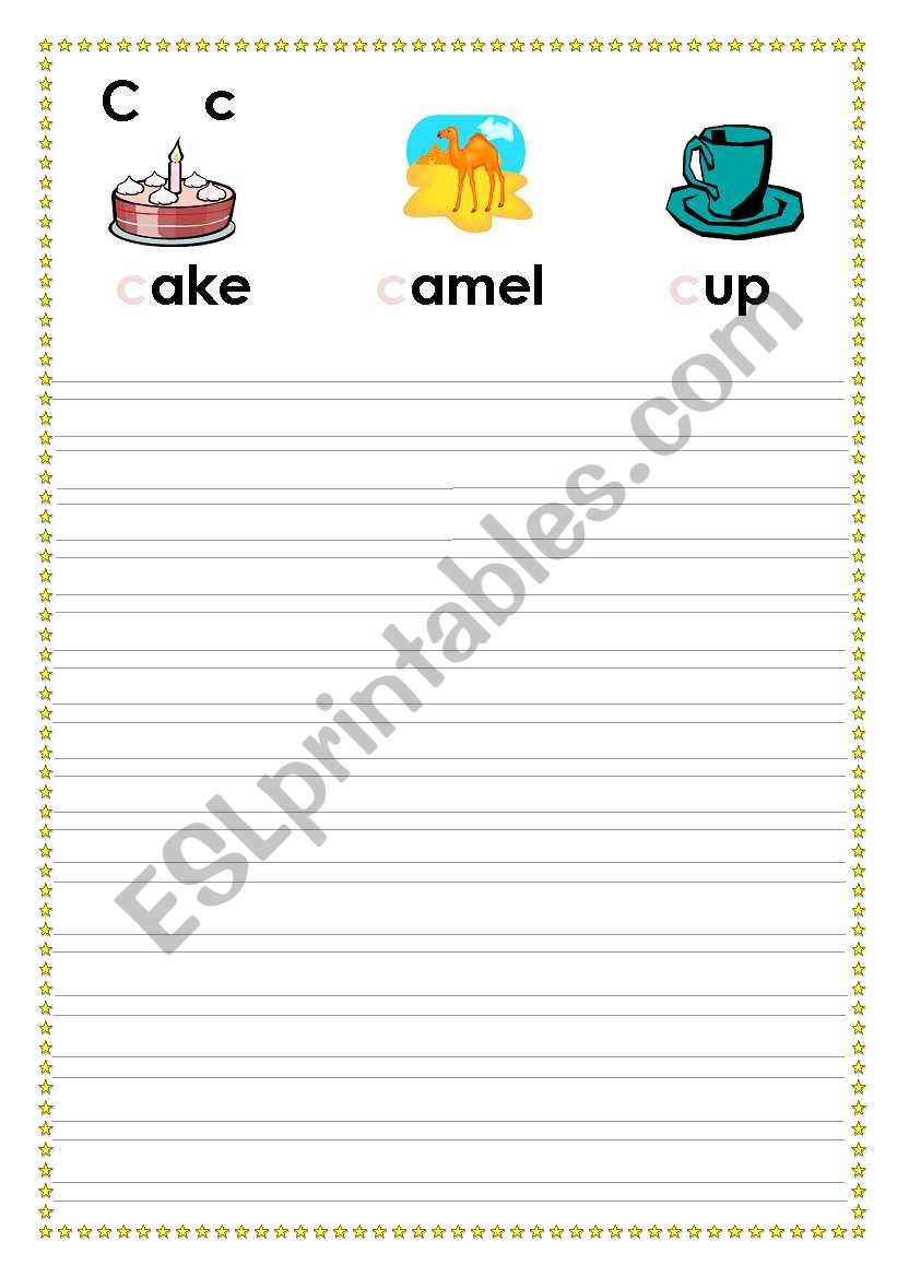 alphabet worksheet