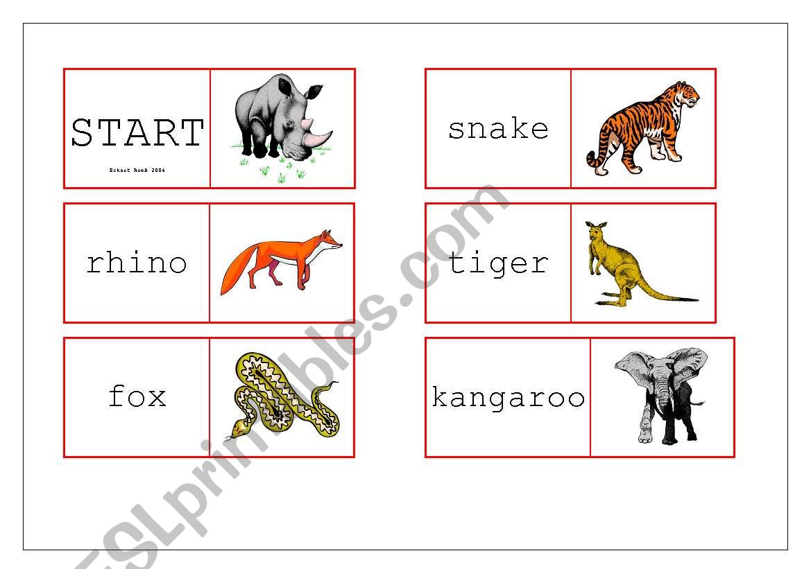 wild animals worksheet