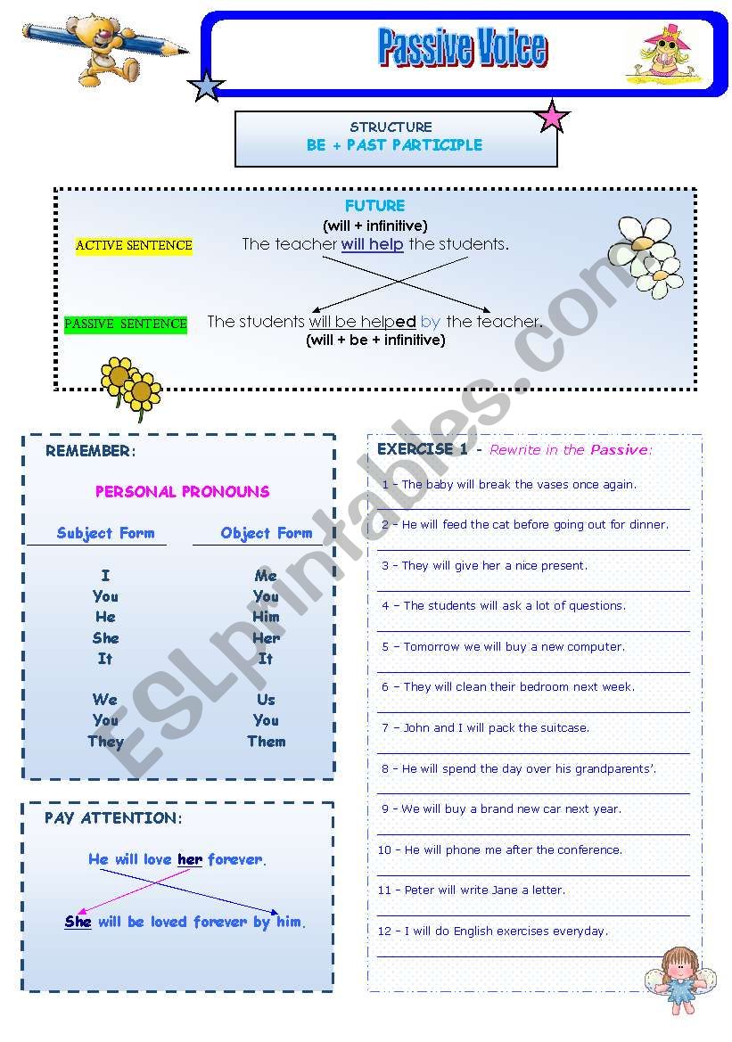 Passive Voice: explanation and exercises