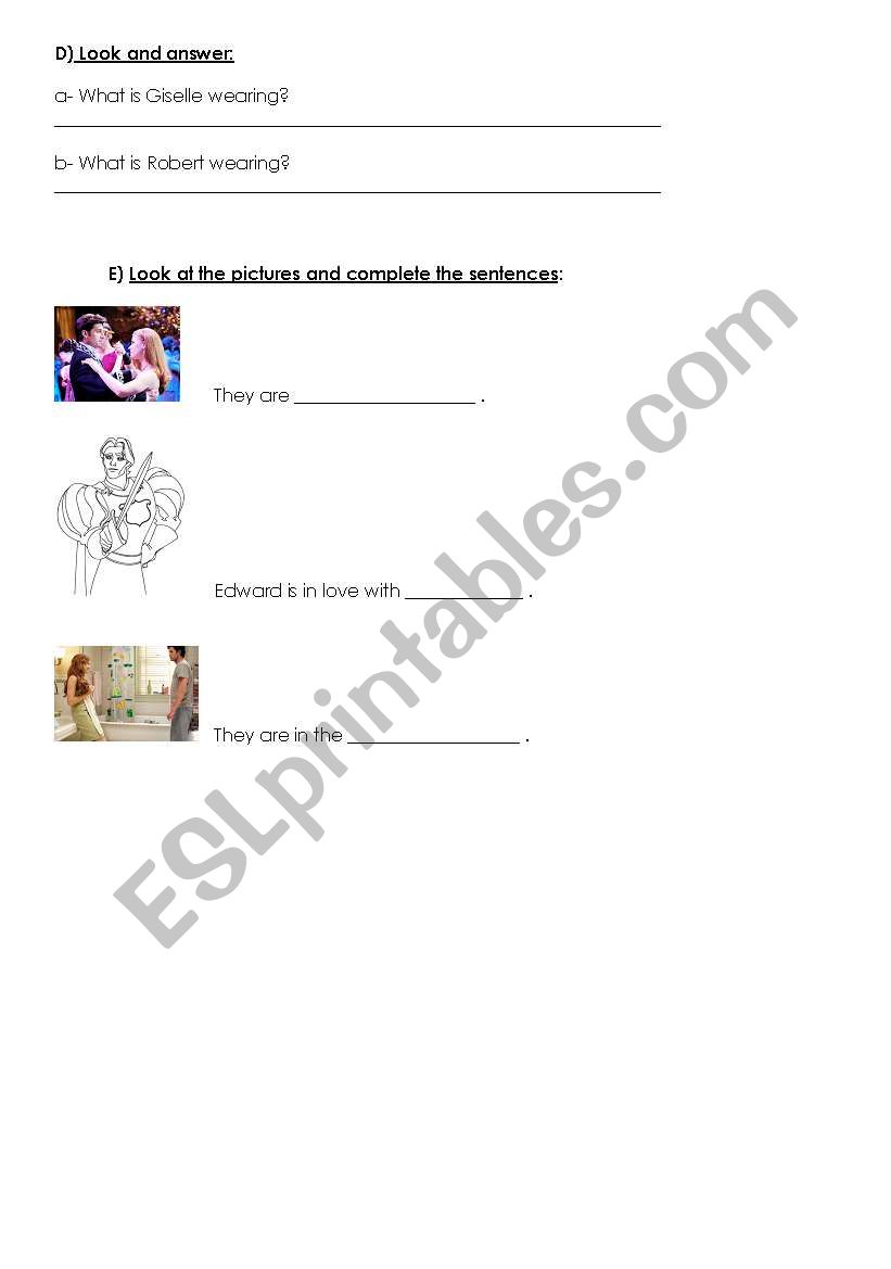 Enchanted 2 worksheet