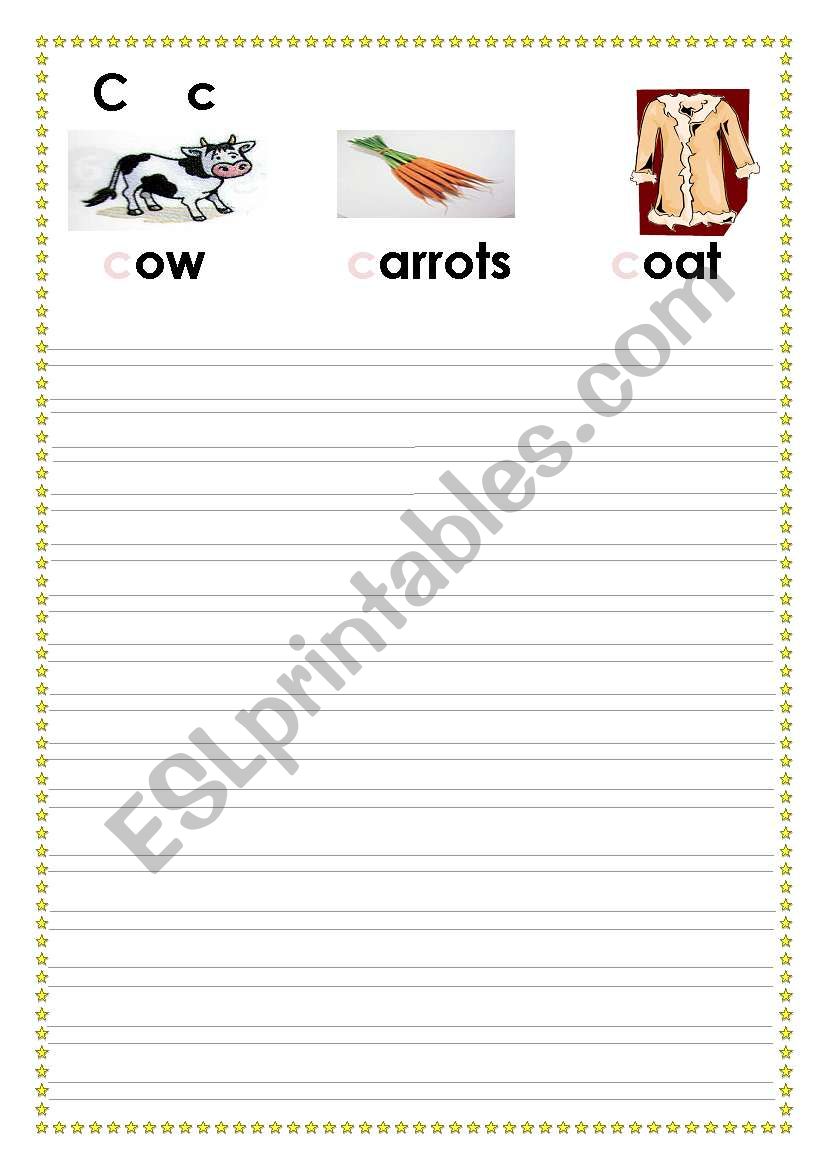 alphabet worksheet