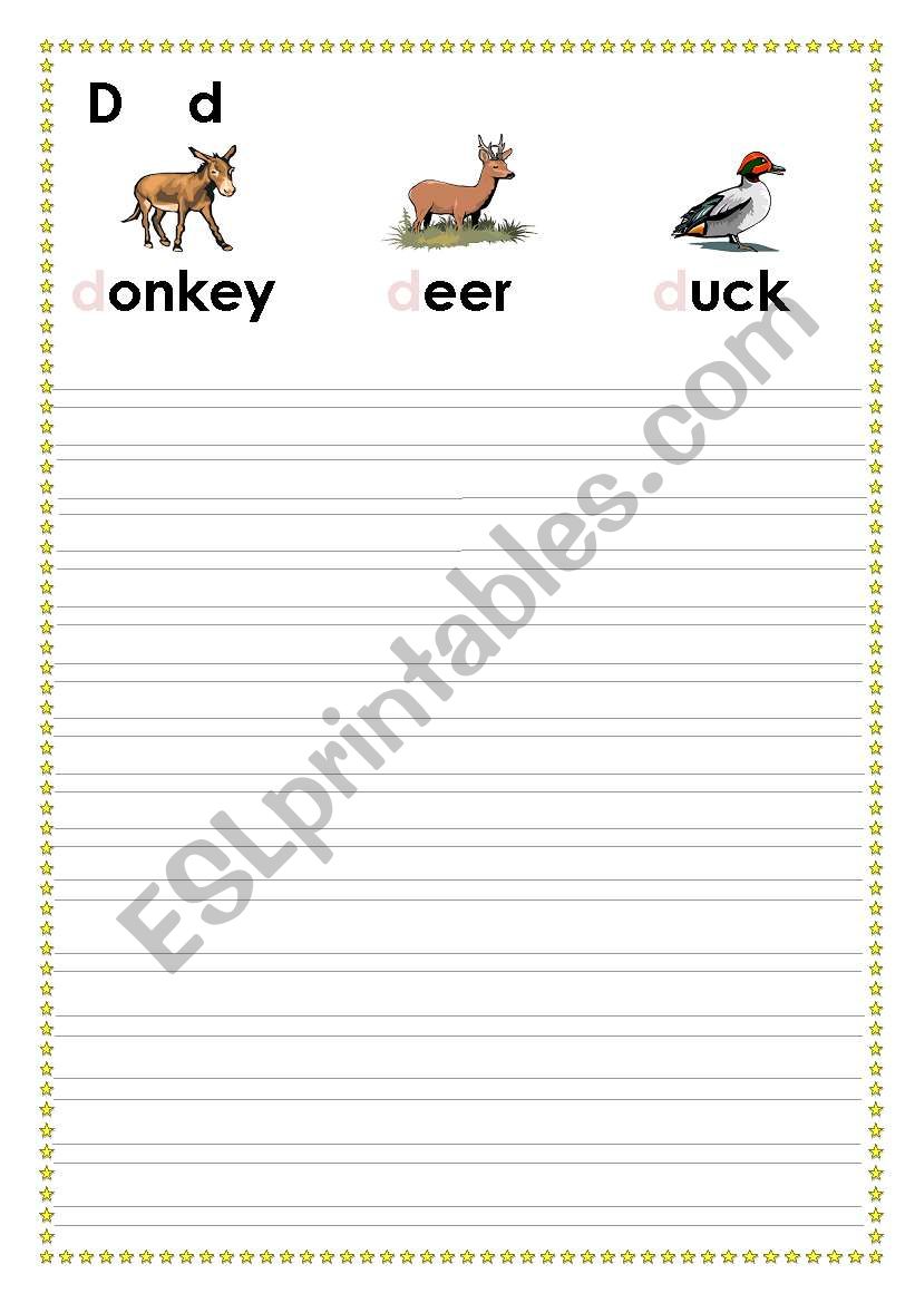 alphabet worksheet