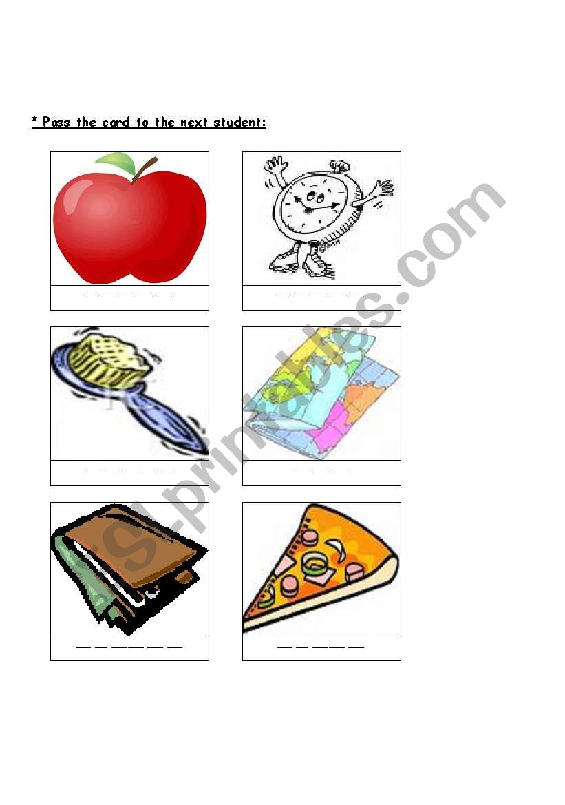 spelling + vocabulary worksheet
