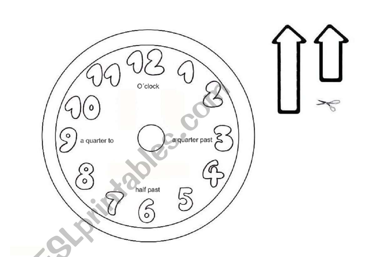 make a clock! worksheet