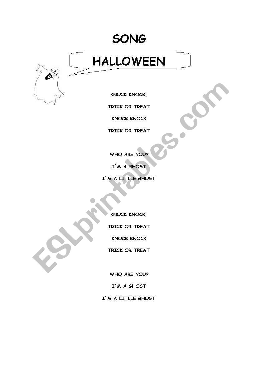 SONG worksheet