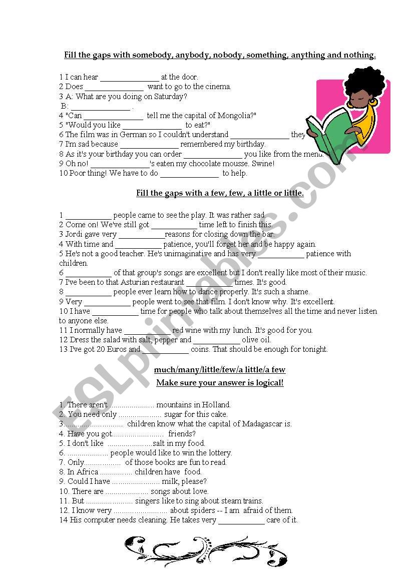 QUANTIFIERS worksheet