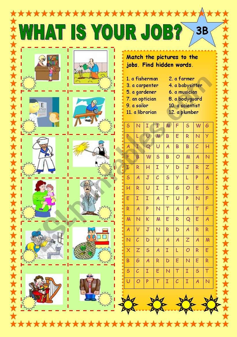 What is your job? Part 3 B + KEY
