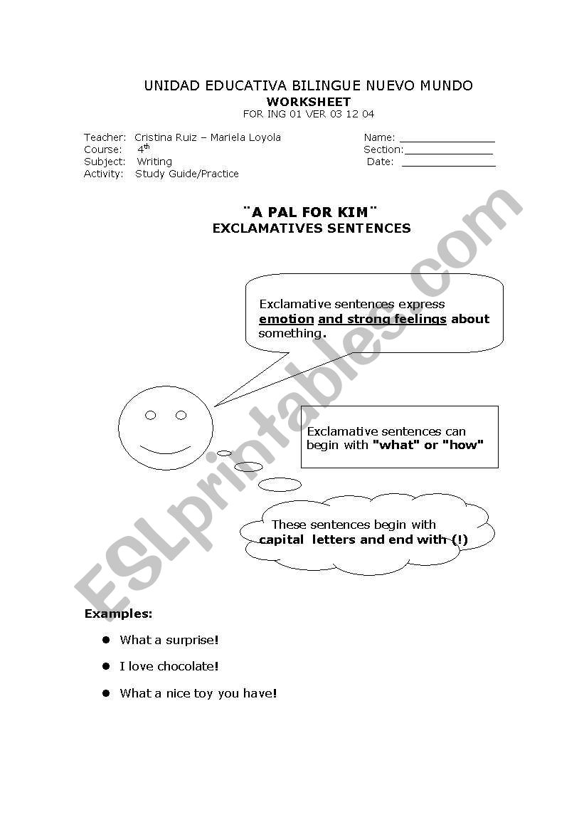 EXCLAMATIVES SENTENCES  AND COMMANDS                            