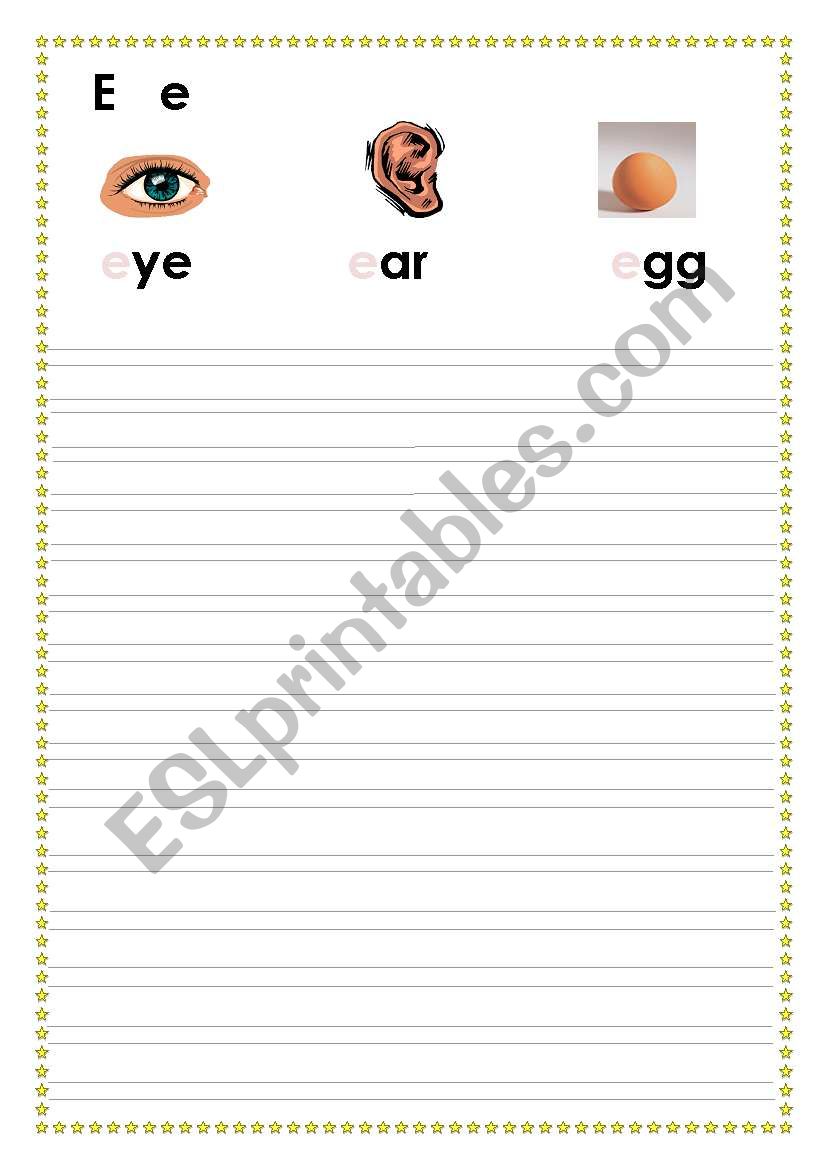 alphabet worksheet