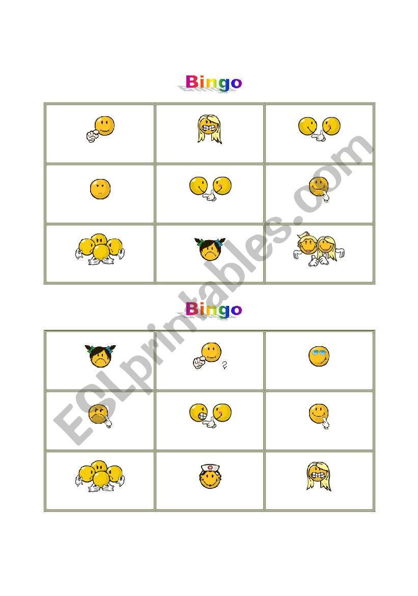 How are you - BINGO (1/2) worksheet