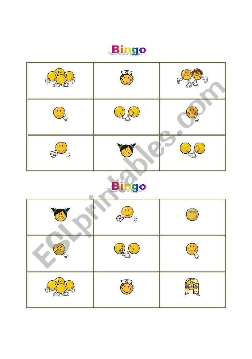 How are you - BINGO (2/2) worksheet