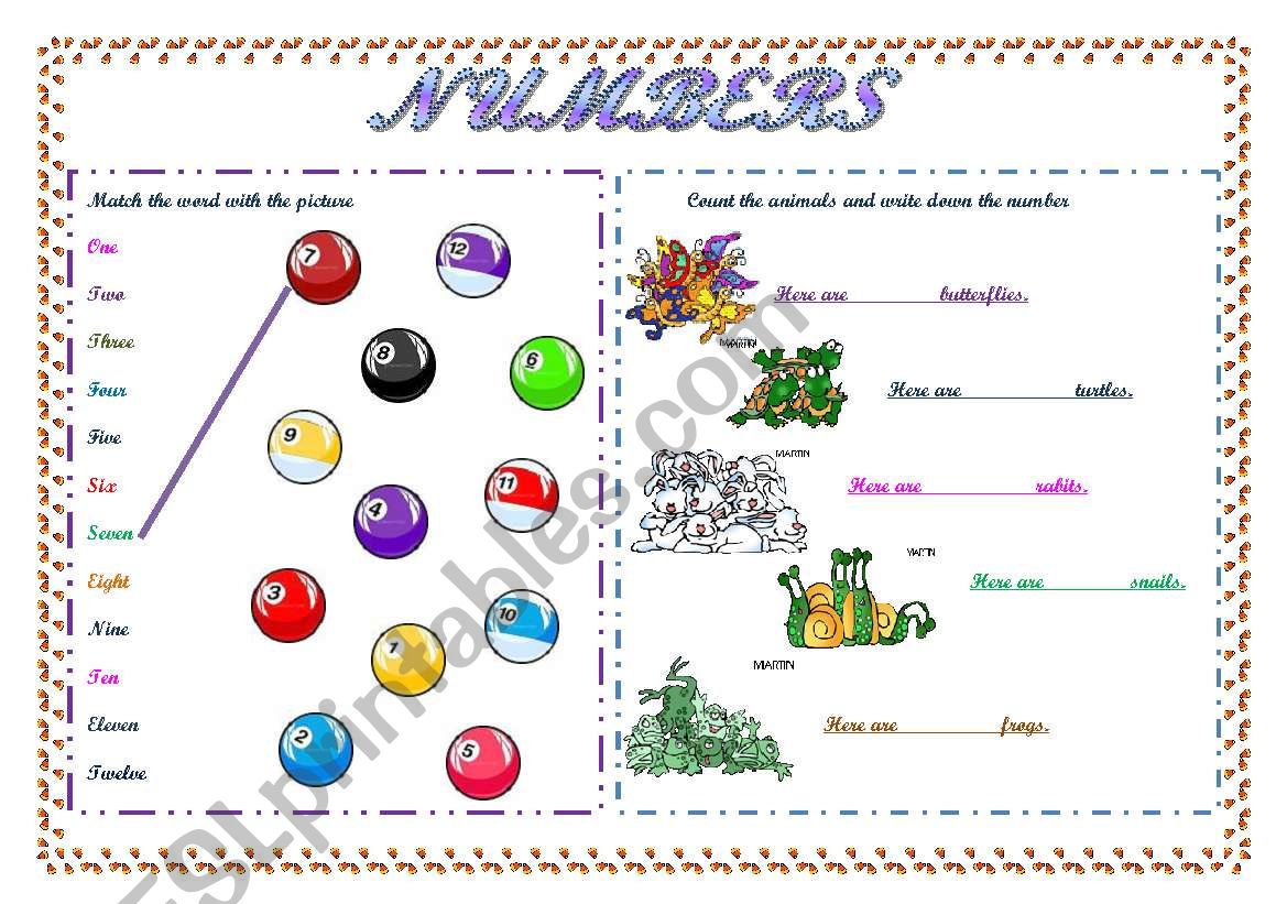 Numbers worksheet