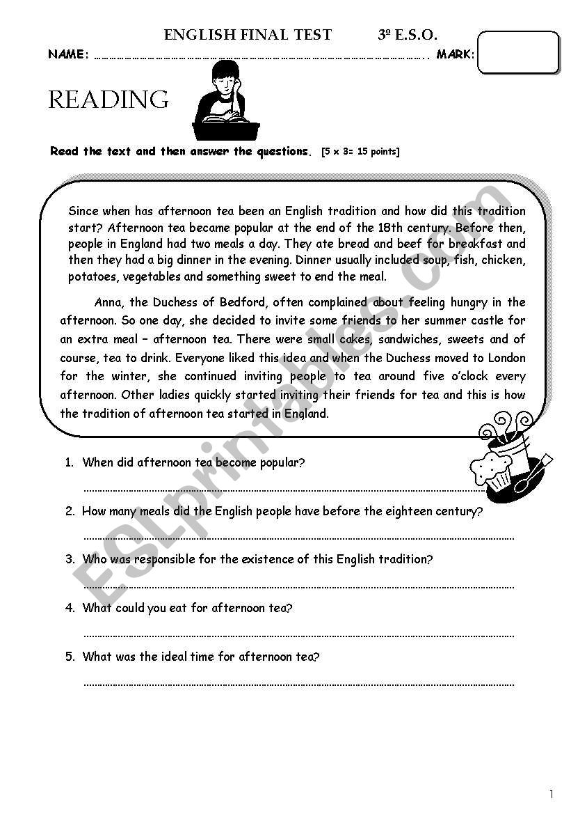 ENGLISH FINAL TEST_3rd CSE (B&W version)