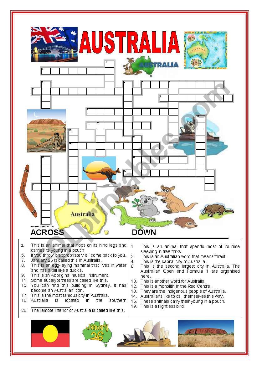 Australia - ESL worksheet by ildibildi