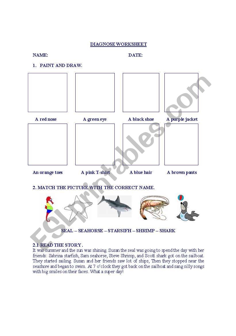 general wotksheet worksheet