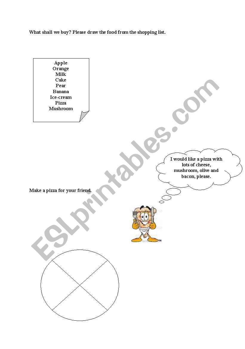 Food worksheet