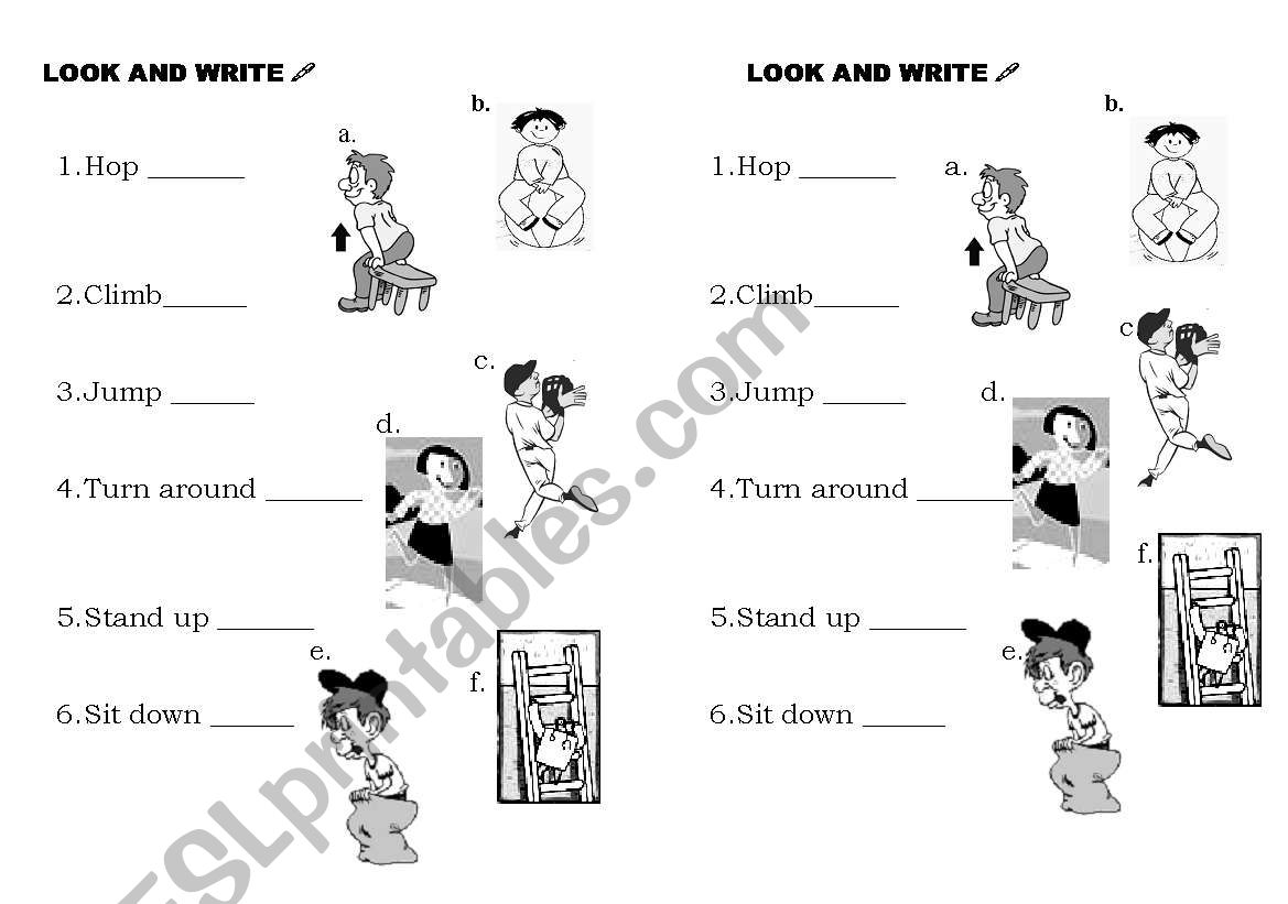 Looka and write worksheet