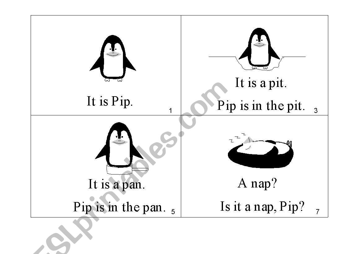 Pip the Penguin worksheet