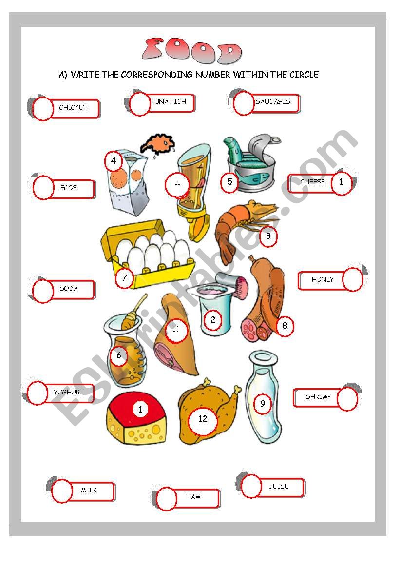 food countable and uncountable nouns esl worksheet by sandramendoza