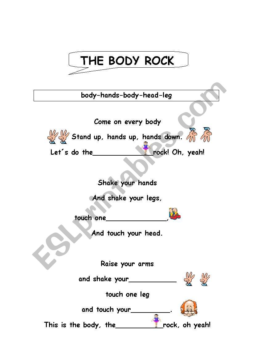the body rock worksheet