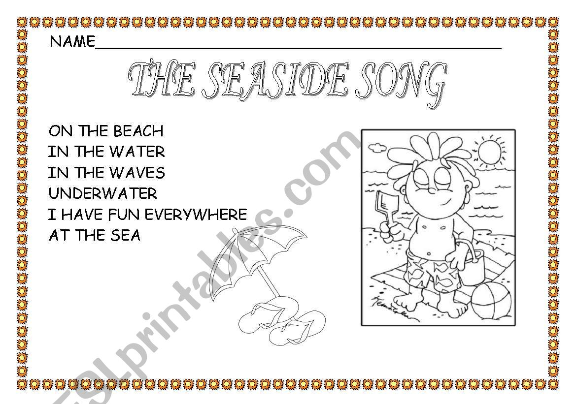 The seaside song worksheet