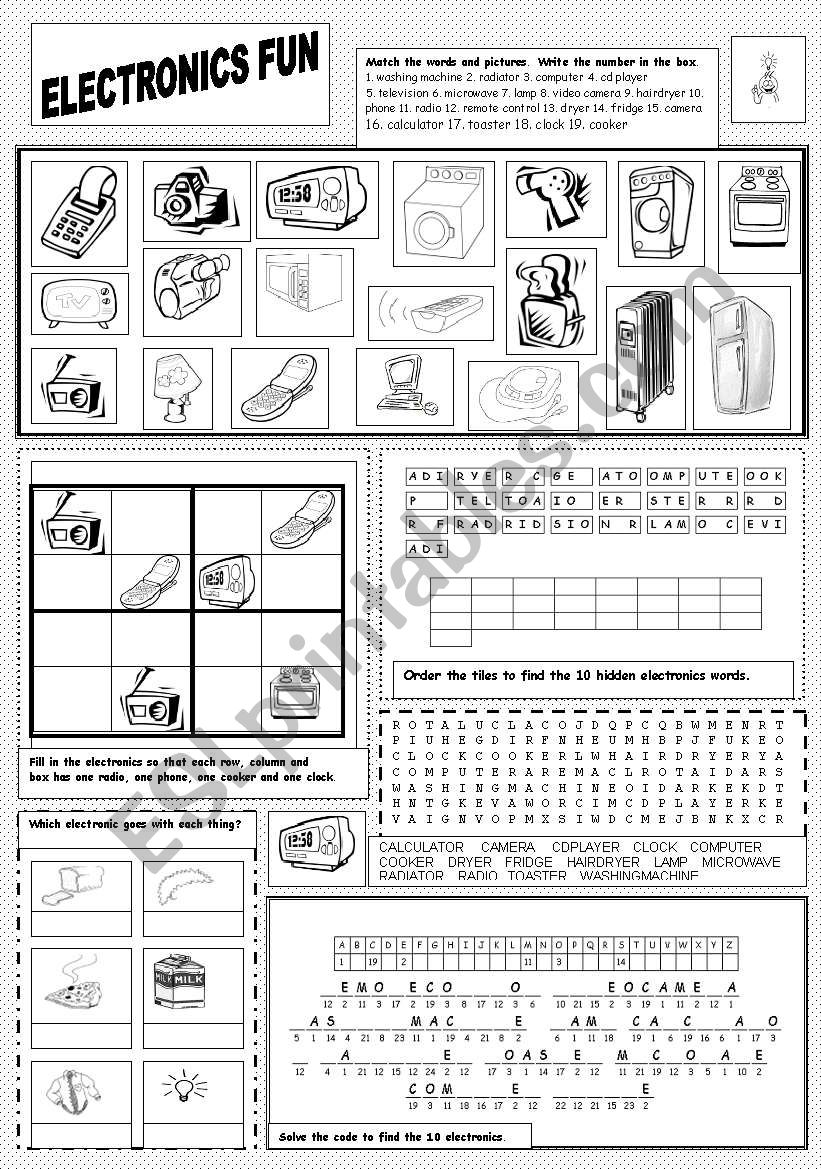 Electronics Fun worksheet