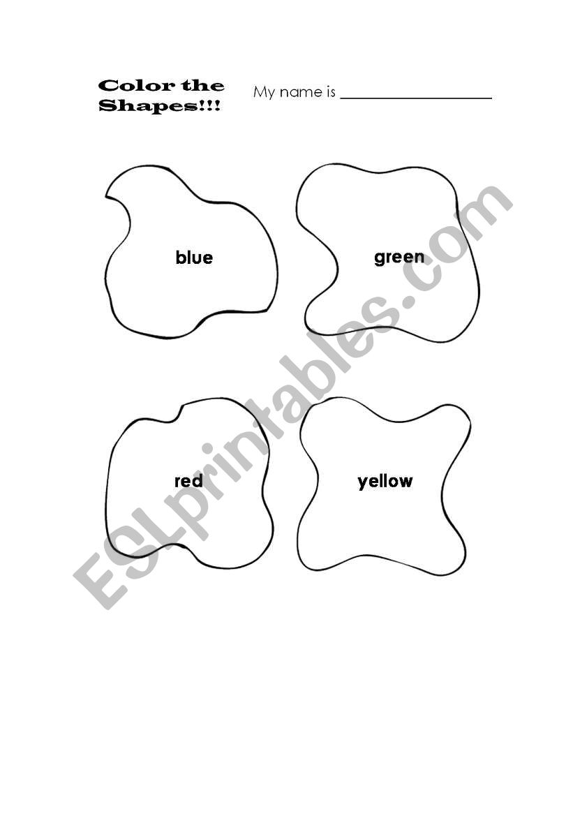 the colors worksheet