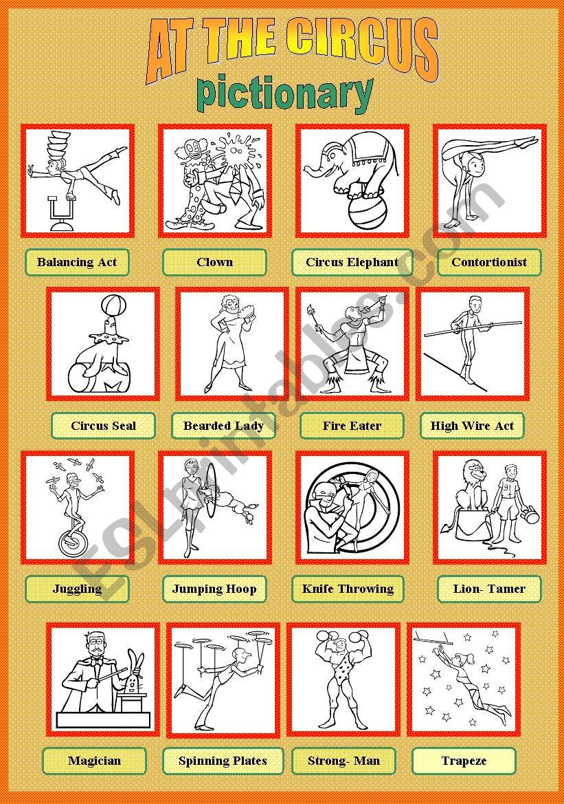 At the circus worksheet