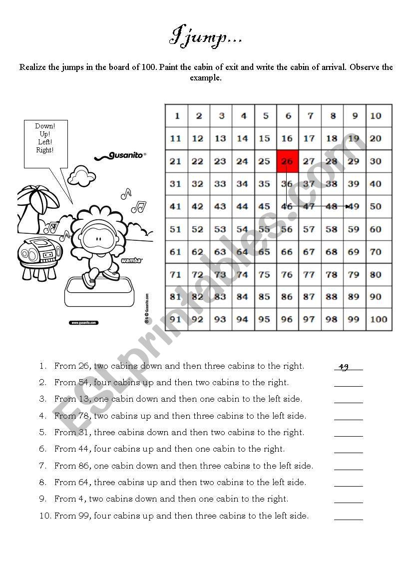 I jump ... worksheet