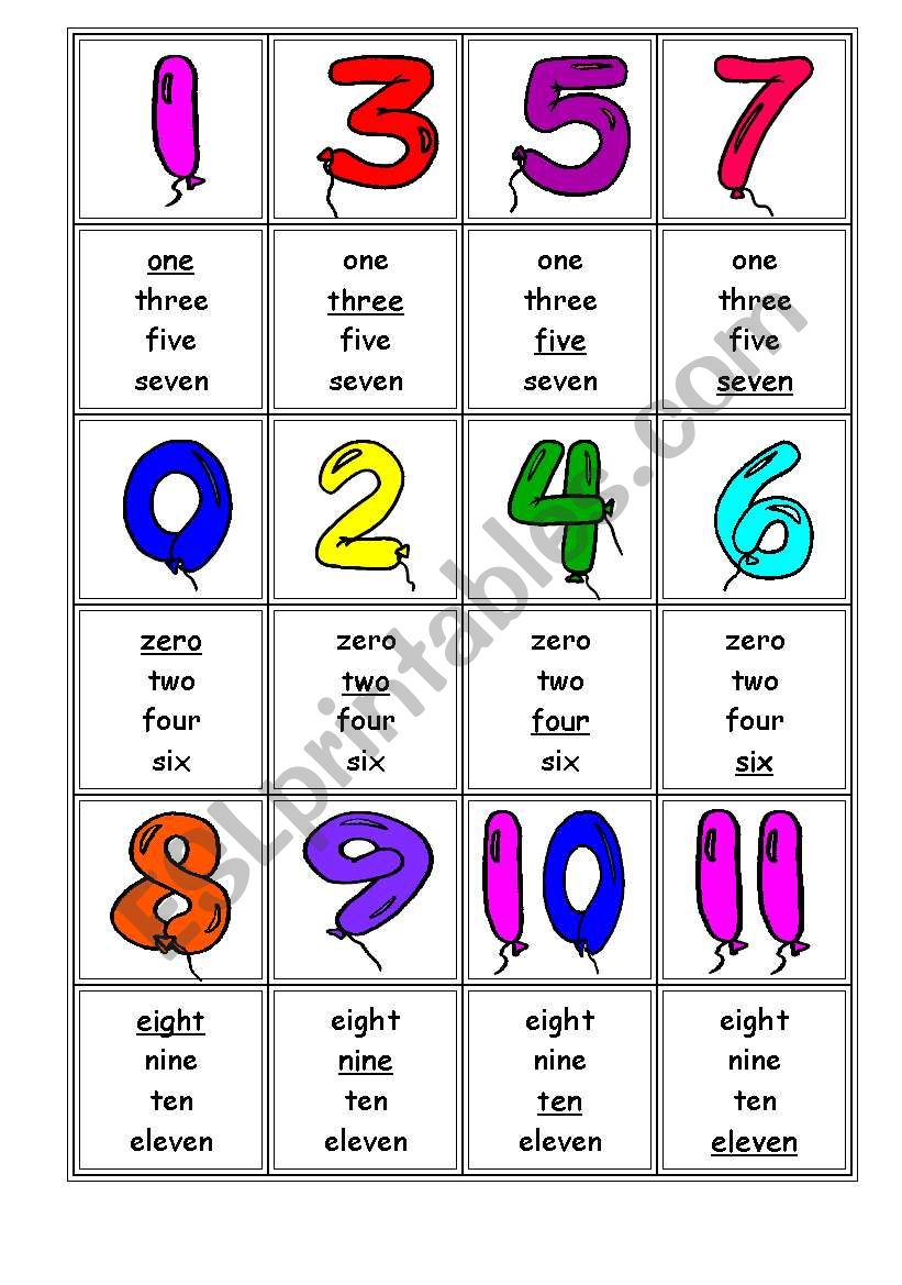 numbers family game worksheet