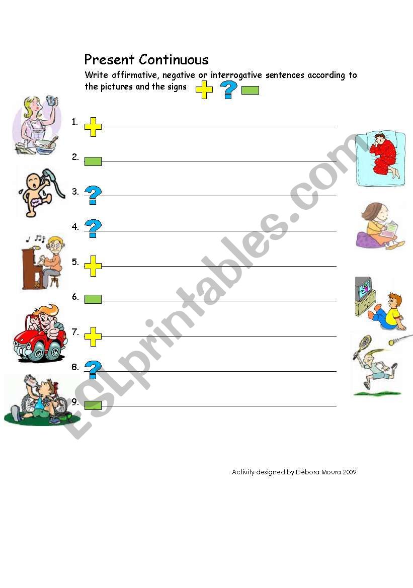 Present Continuous worksheet