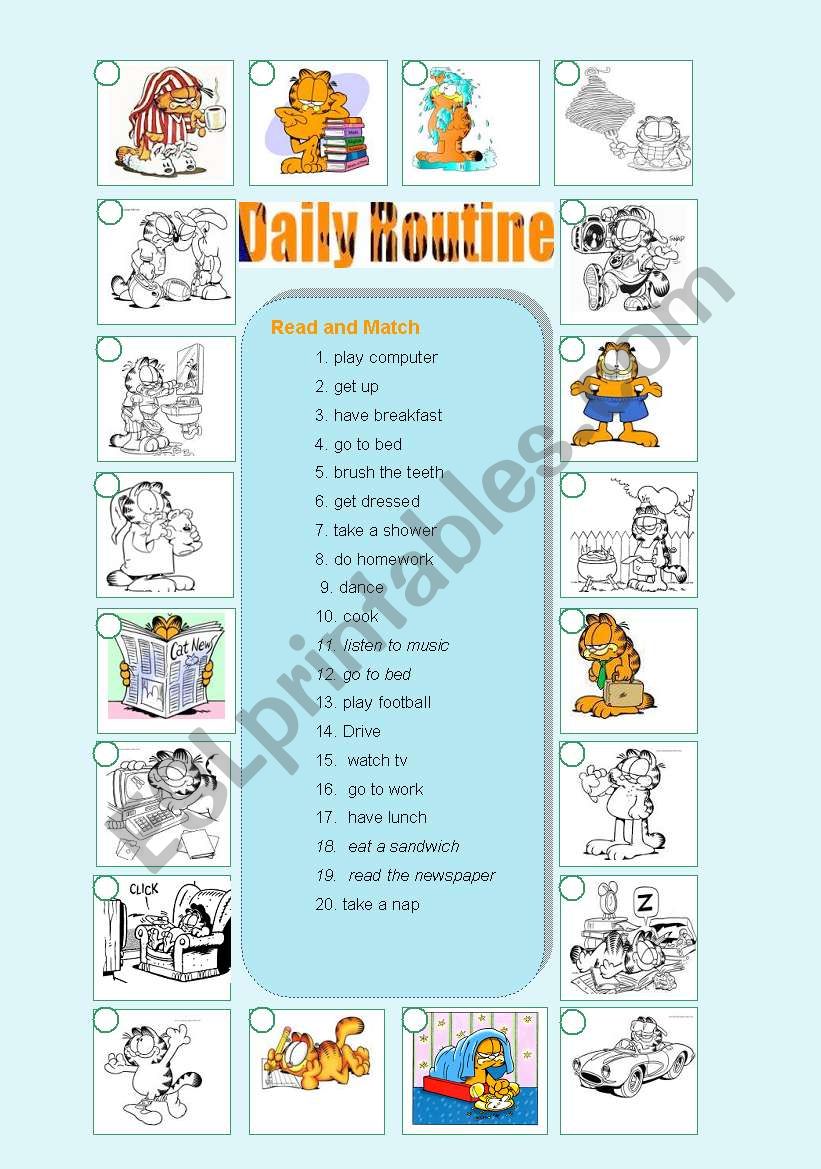 Daily Routine worksheet