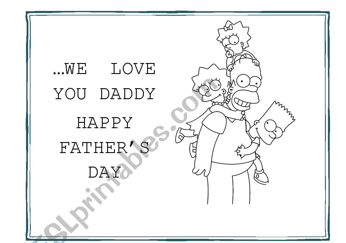 HAPPY FATHERS DAY worksheet