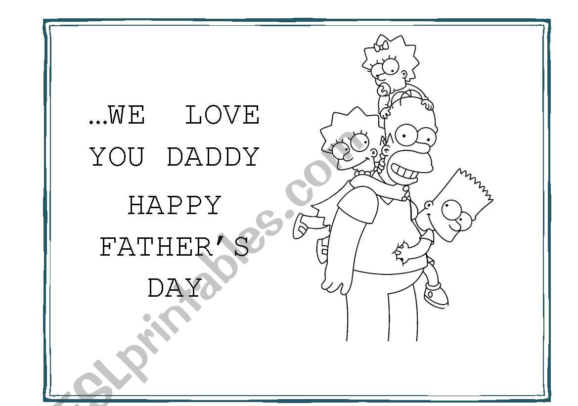 HAPPY FATHERÂ´S DAY worksheet