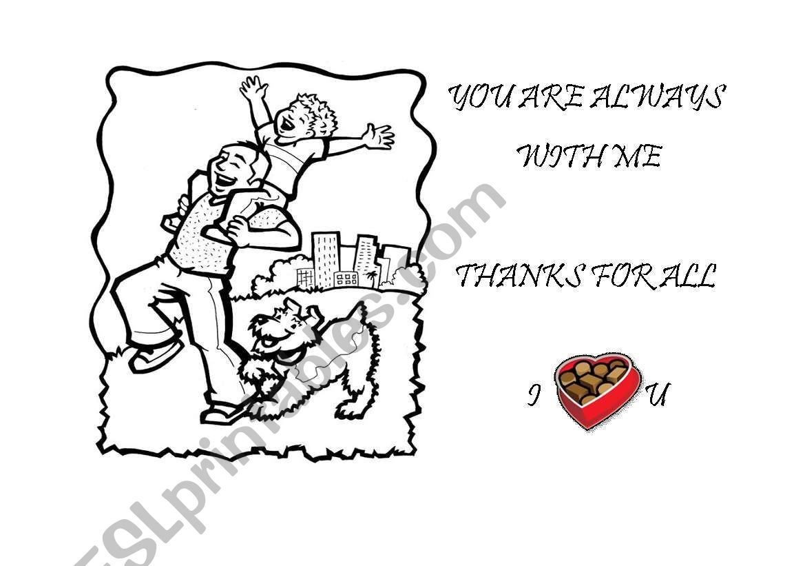 happy fathers day worksheet