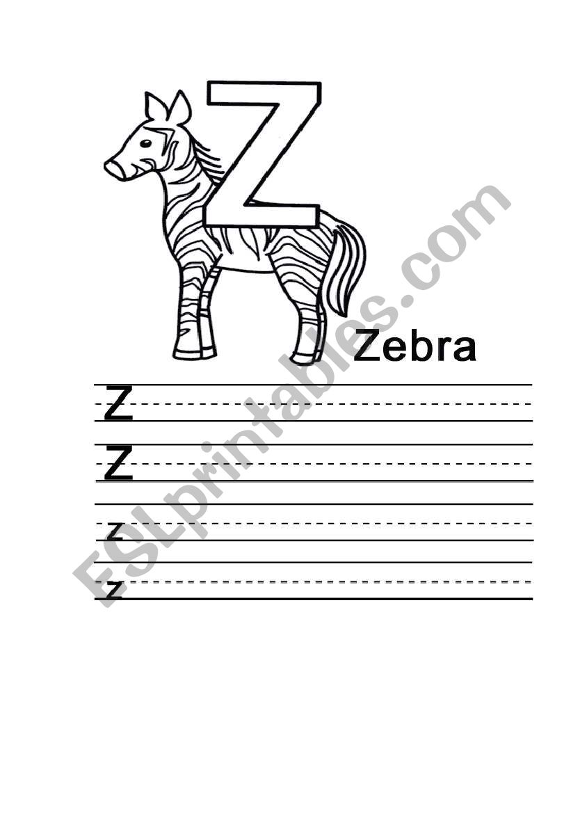 english alphabet worksheet