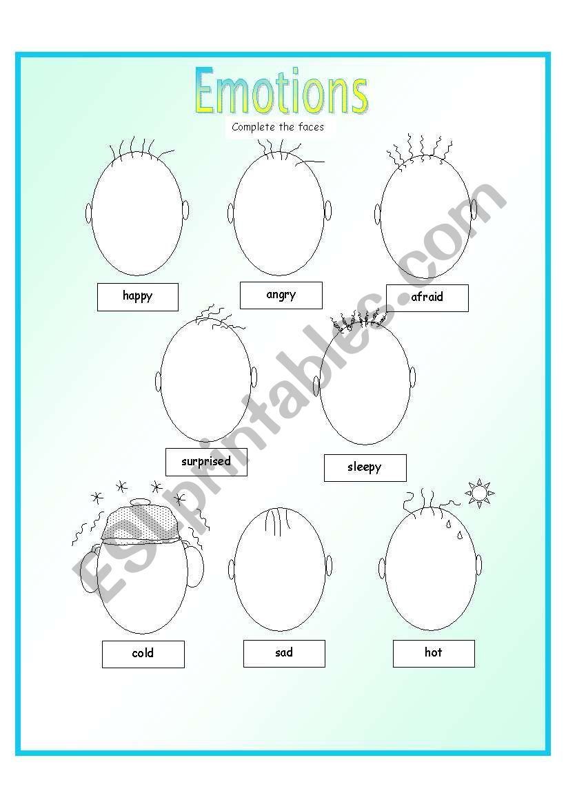 Emotions worksheet