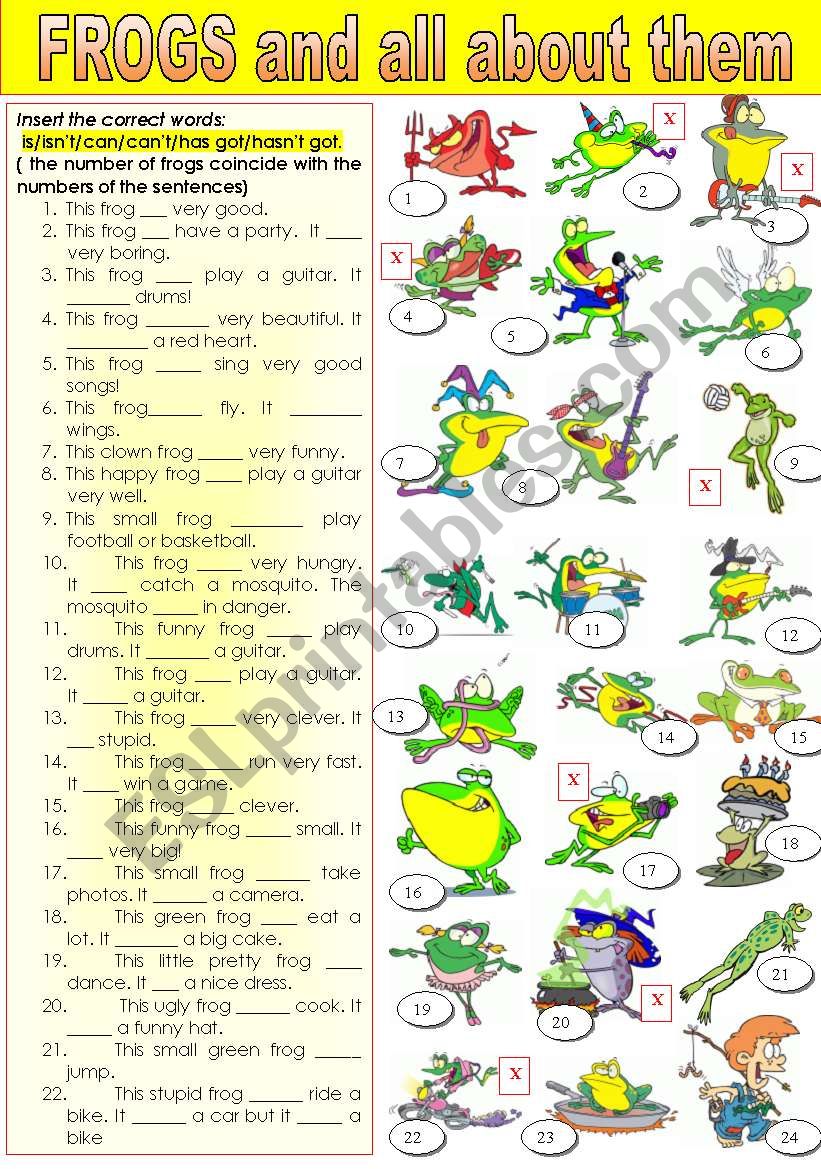 HOW MUCH DO YOU KNOW ABOUT FROGS? an easy ws for my ss  to complete during the summer time =) 