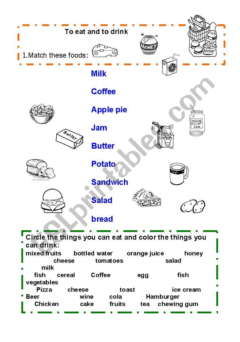 foods worksheet