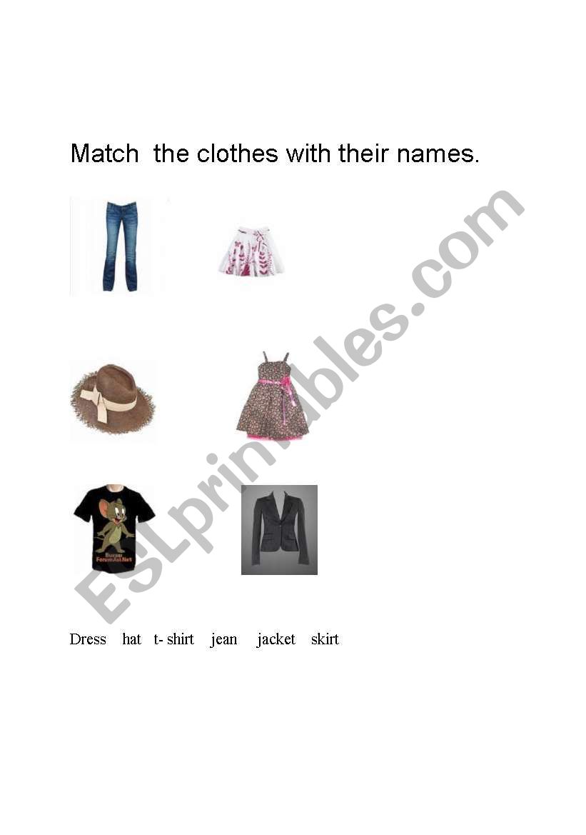 Clothes worksheet