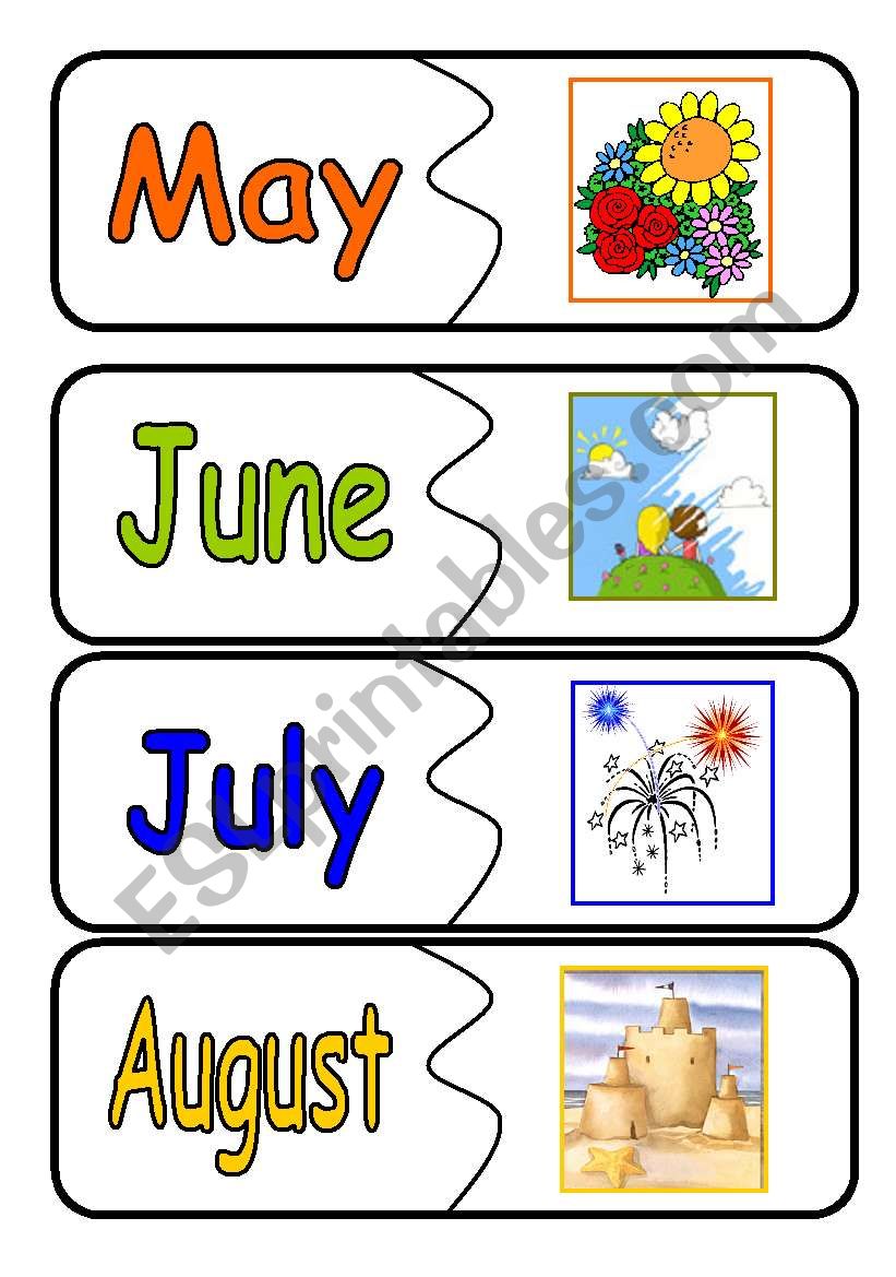 months worksheet