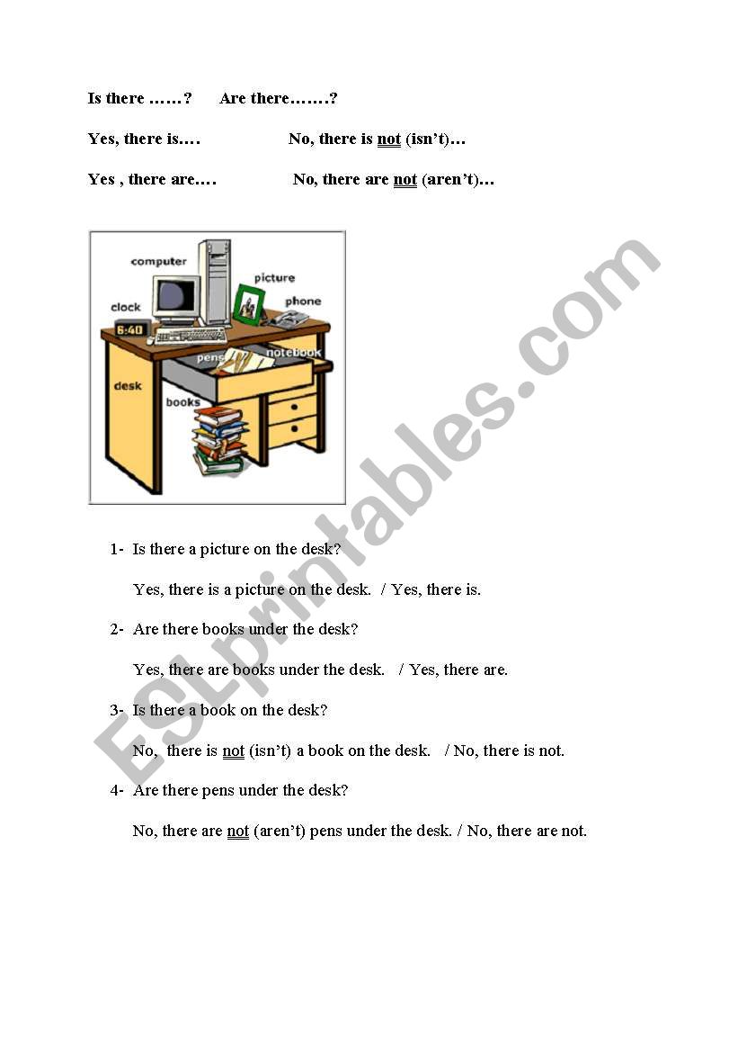 Is / are there.....? worksheet