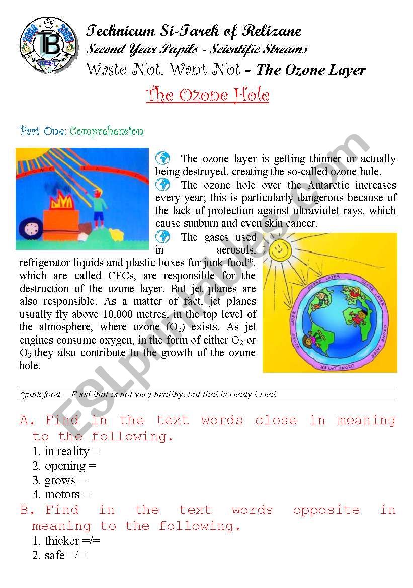 Waste Not Want Not - The Ozone Hole. (Author-Bouabdellah)