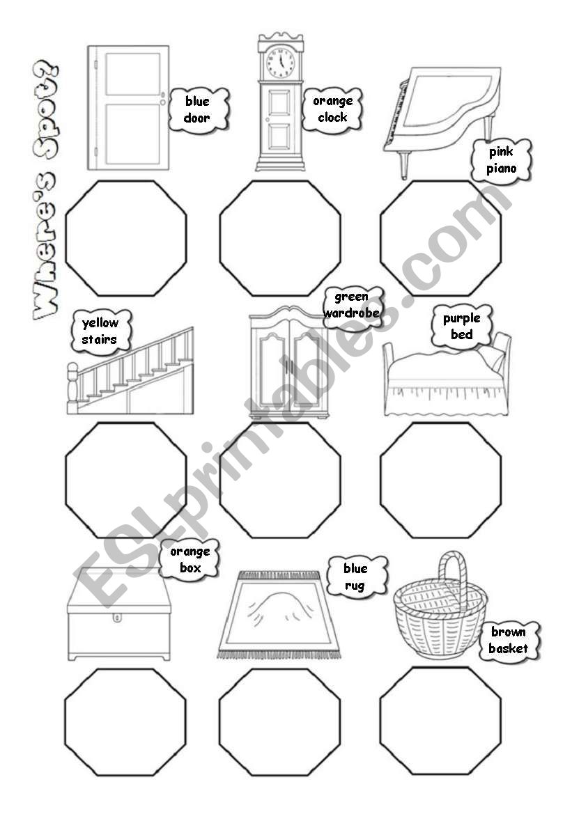 Wheres Spot? - worksheet worksheet