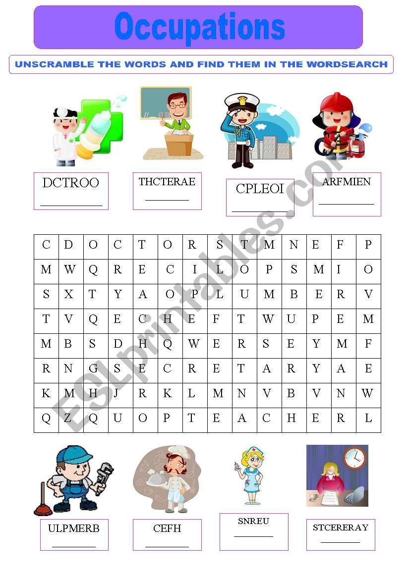 worksheet for researching occupations answer key