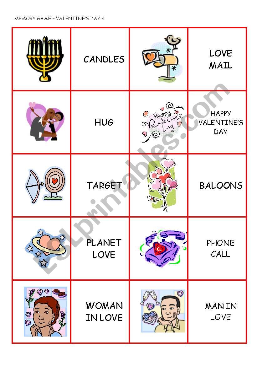 VALENTINES DAY MEMORY GAME (2/2)